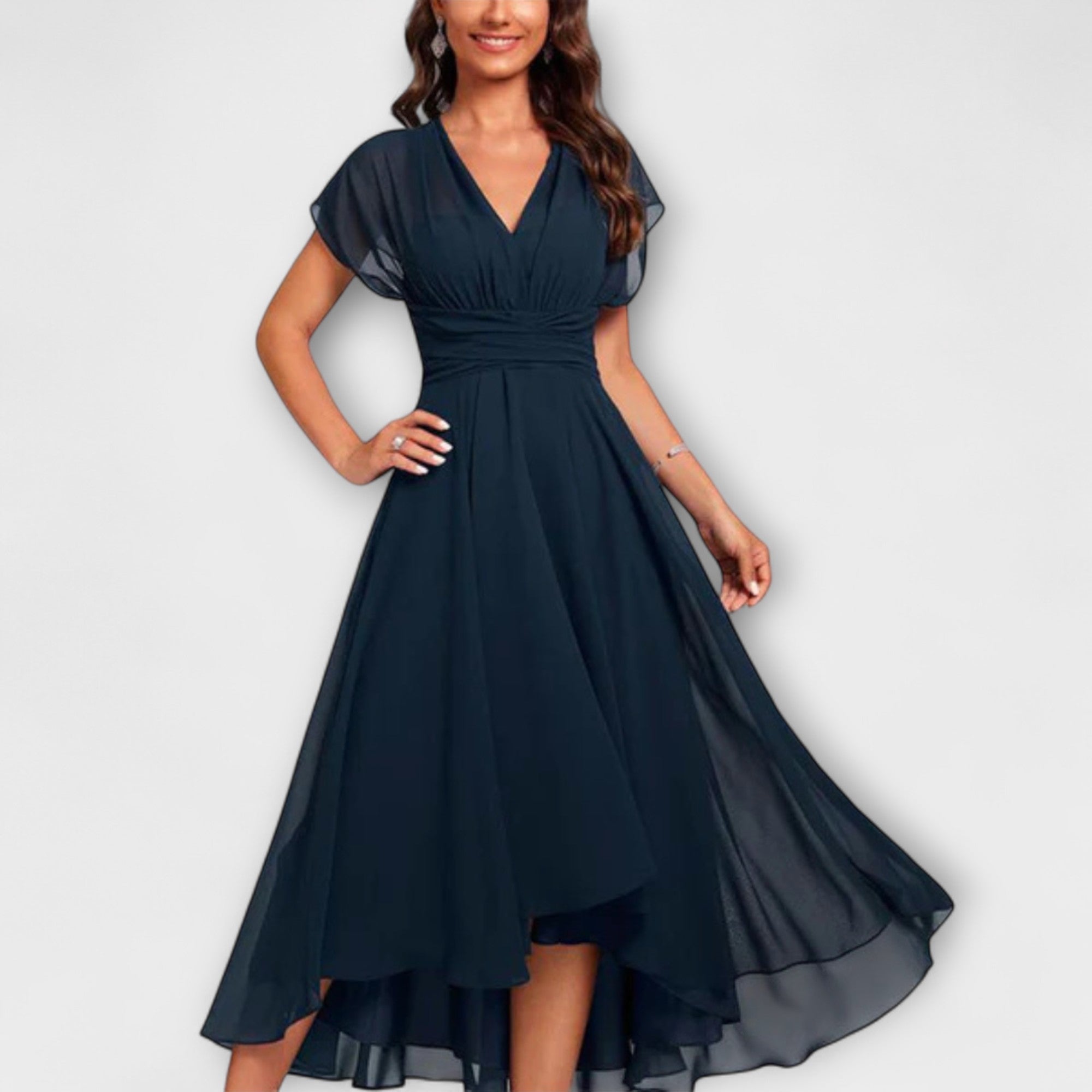 Clarissa™ Flowing V-Neck Maxi Dress