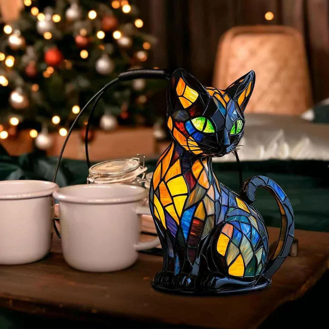 Cat Elegance – Handcrafted lamp that makes hearts shine