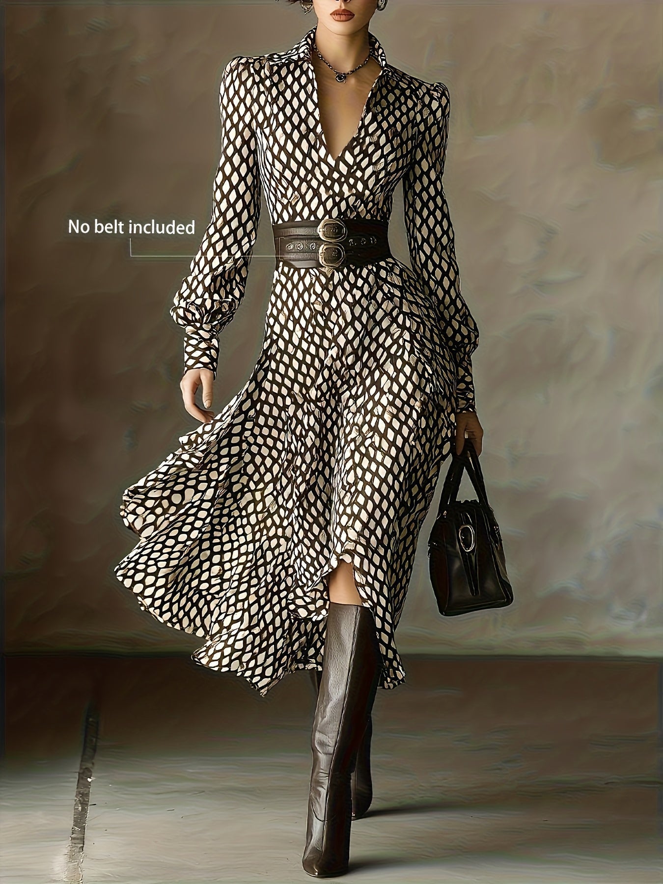 Isara | Rhombus Patterned Dress