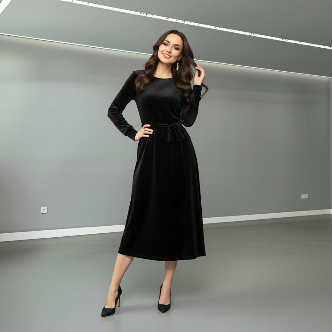 Nataliaβ’ Elegant Midi Dress