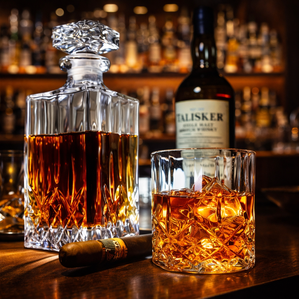 Whisky Bottle - Set with Bottle and Glass