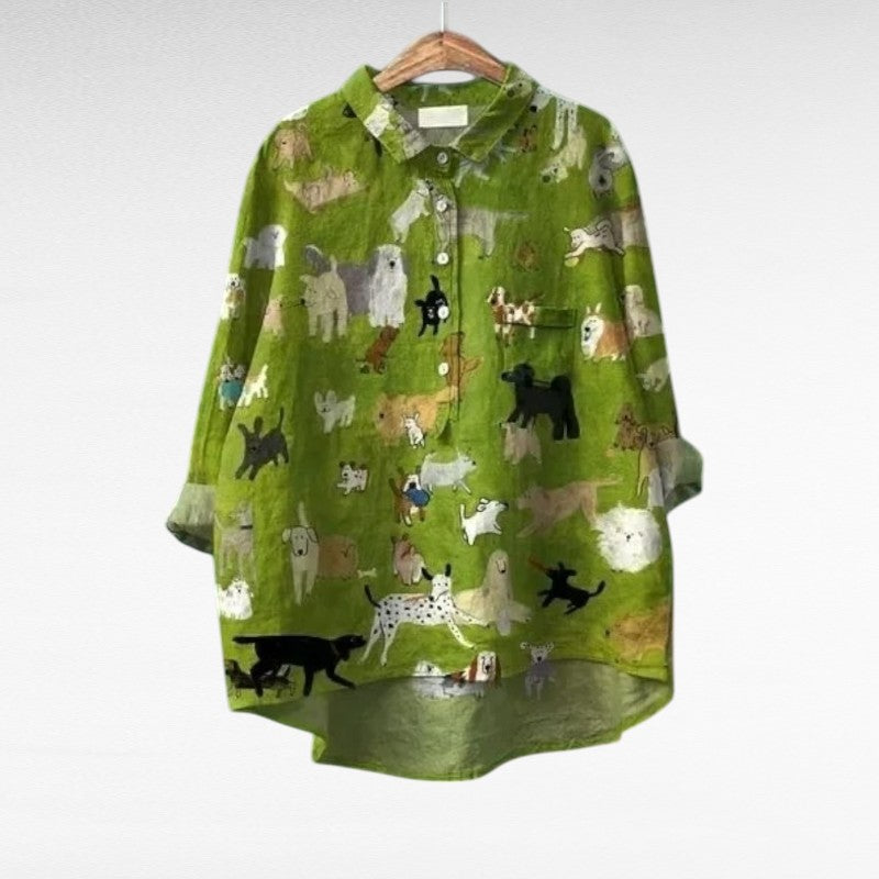 Cécile | Elegant Linen Summer Blouse