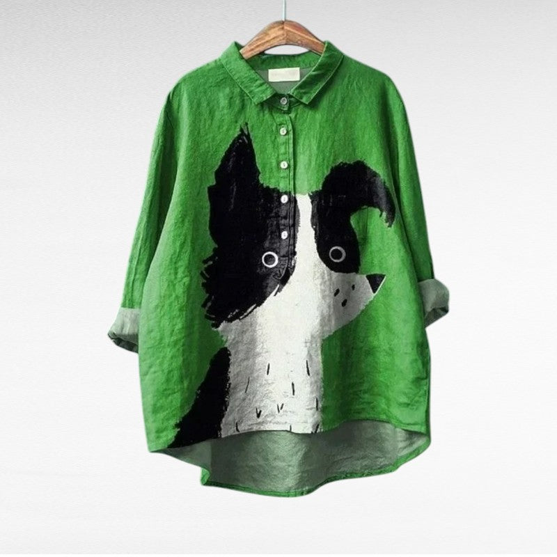 Charlotte | Elegant Linen Summer Blouse