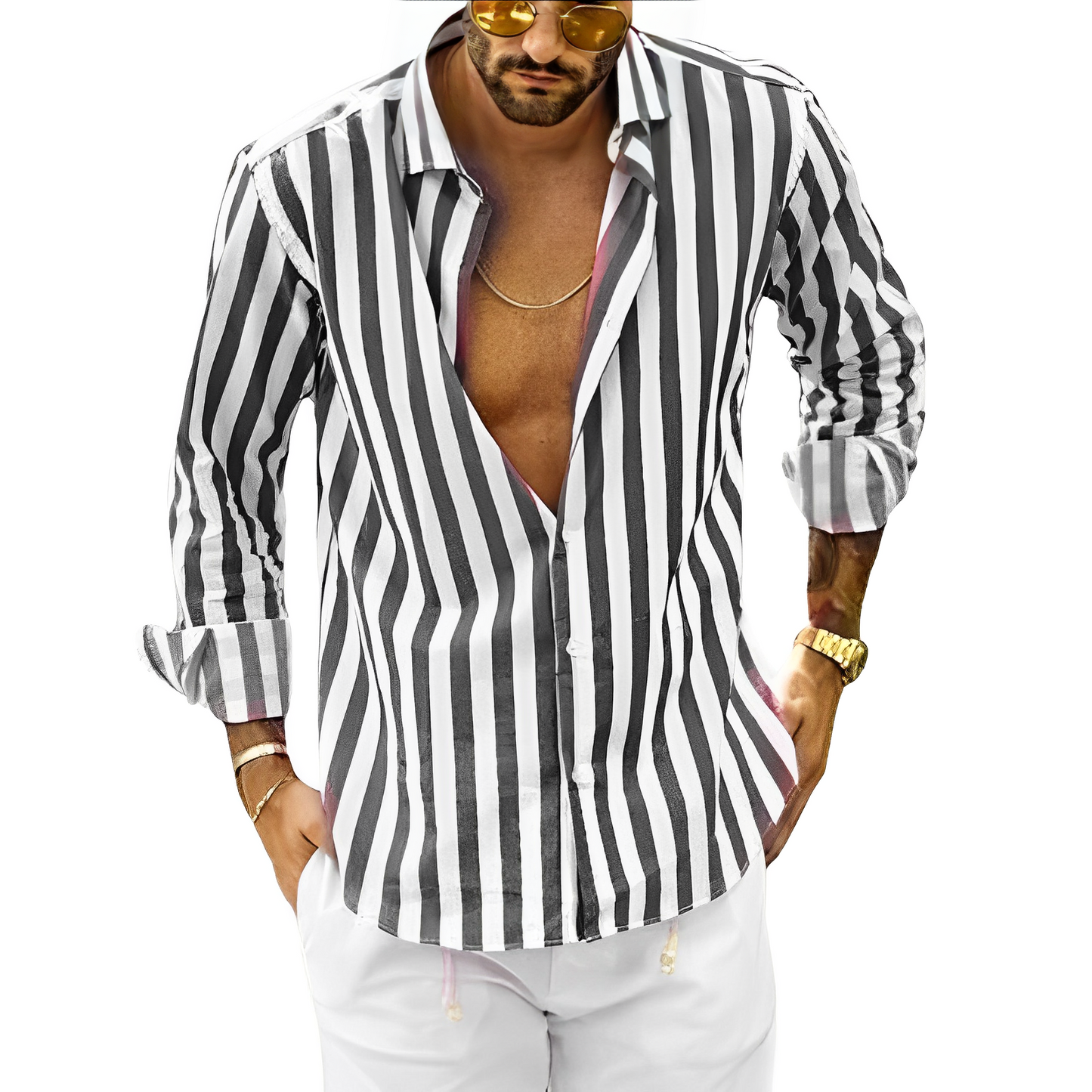 Martin - Striped Shirt For Summer