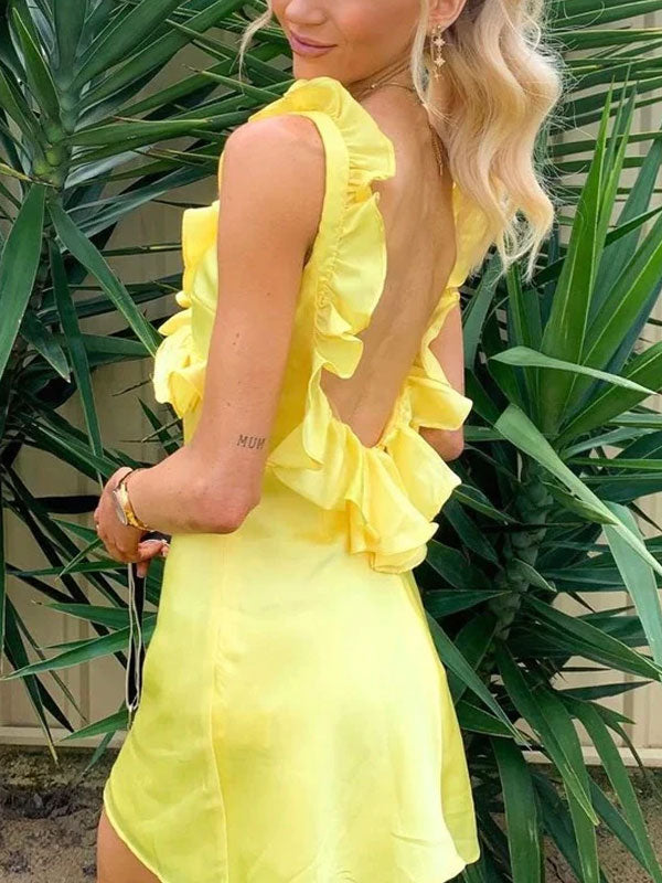 Ayla | Sun-Kissed Ruffle Dress