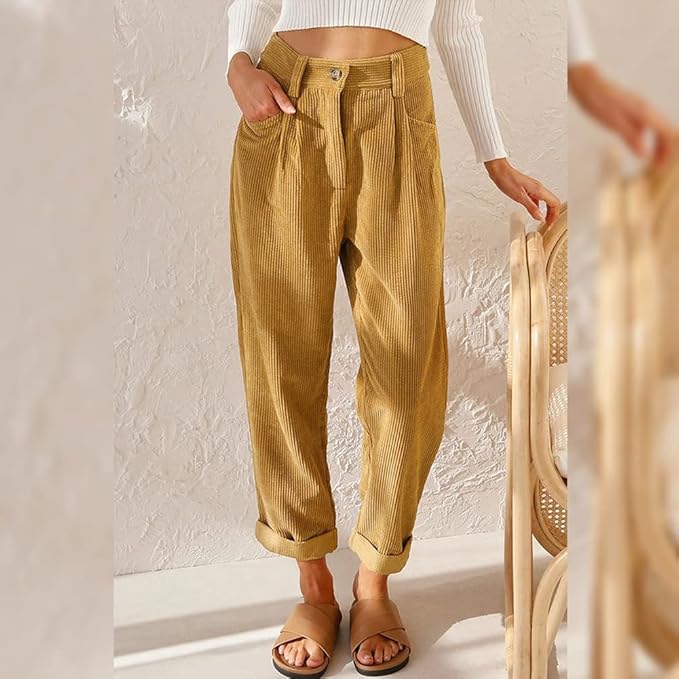 MANDY | COMFORTABLE HIGH-WAIST CORDUROY TROUSERS