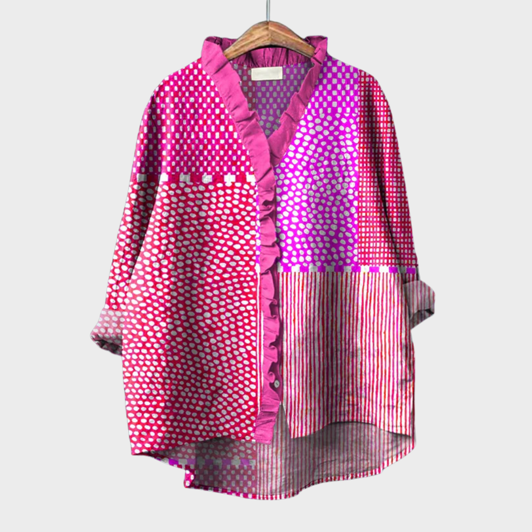 Cassandra | Elegant Linen Summer Blouse