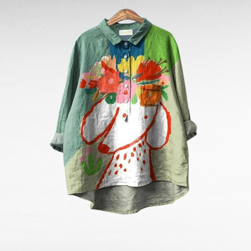 Aurélie | Elegant linen summer blouse