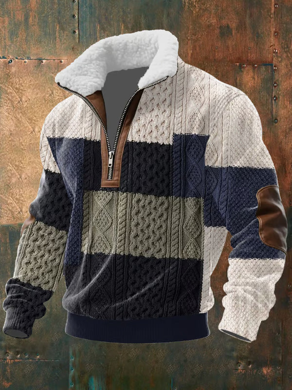 Rafferty - Zip-Up Sweater with a High Fur-Trimmed Collar