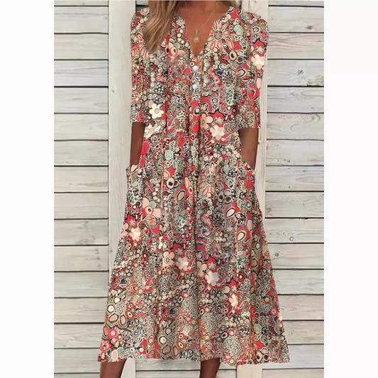 Sophia - Breezy Floral Summer Dress