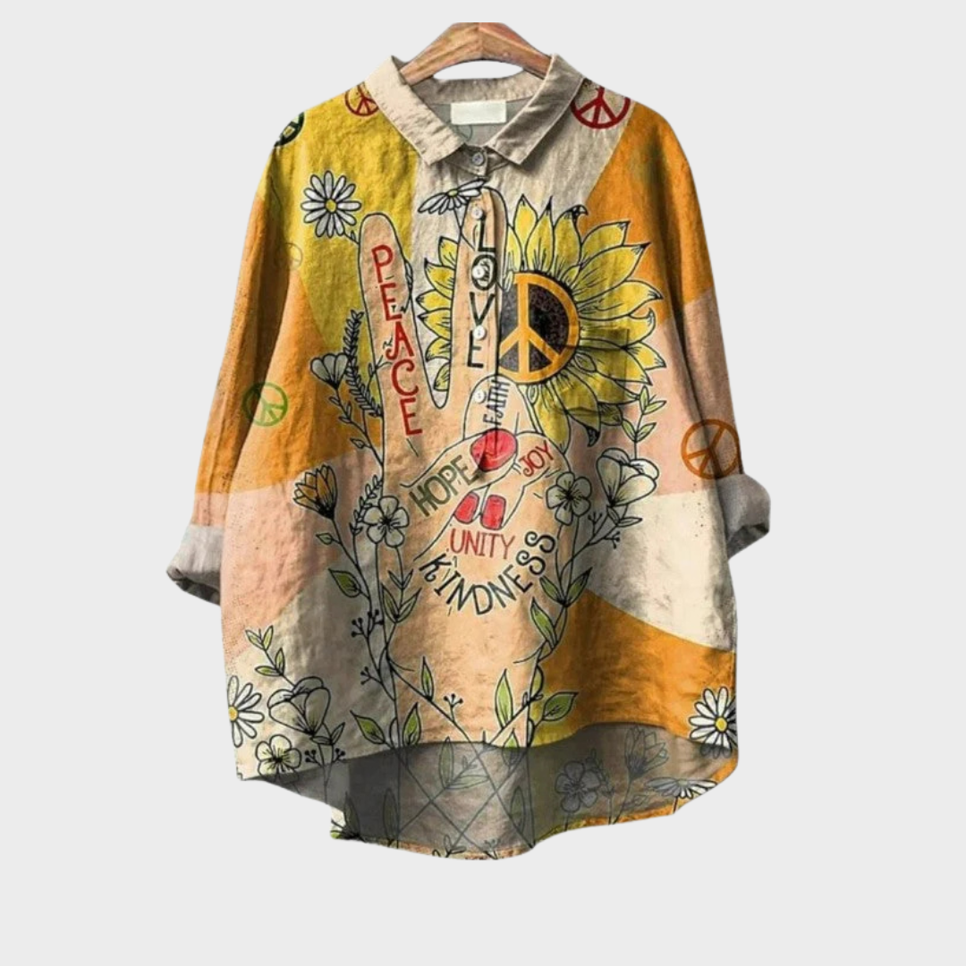 Coline | Elegant Linen Summer Blouse