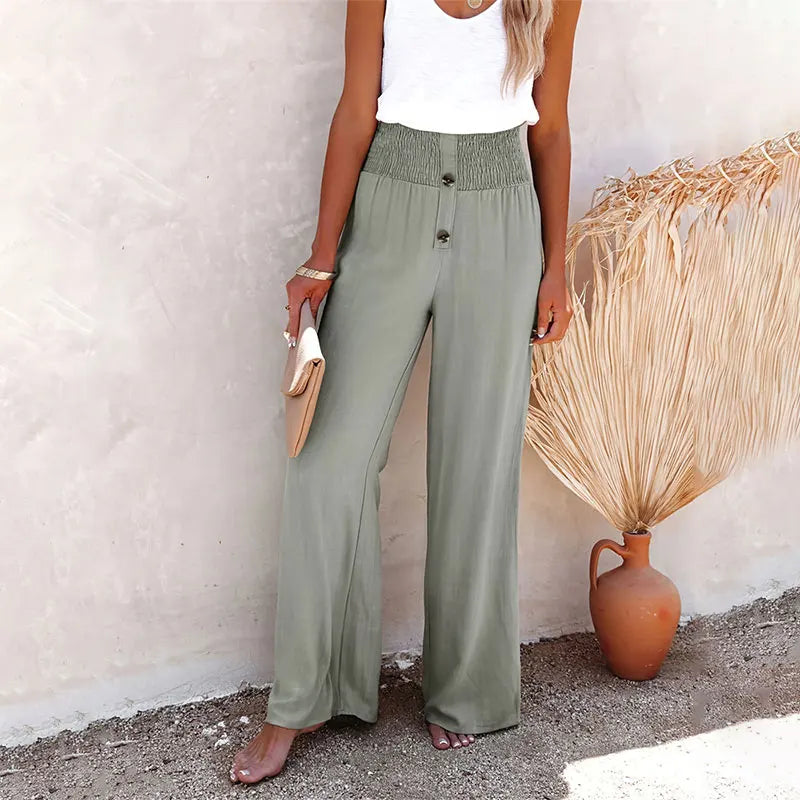 GRACE | Wide Leg Cotton Women’s Trousers