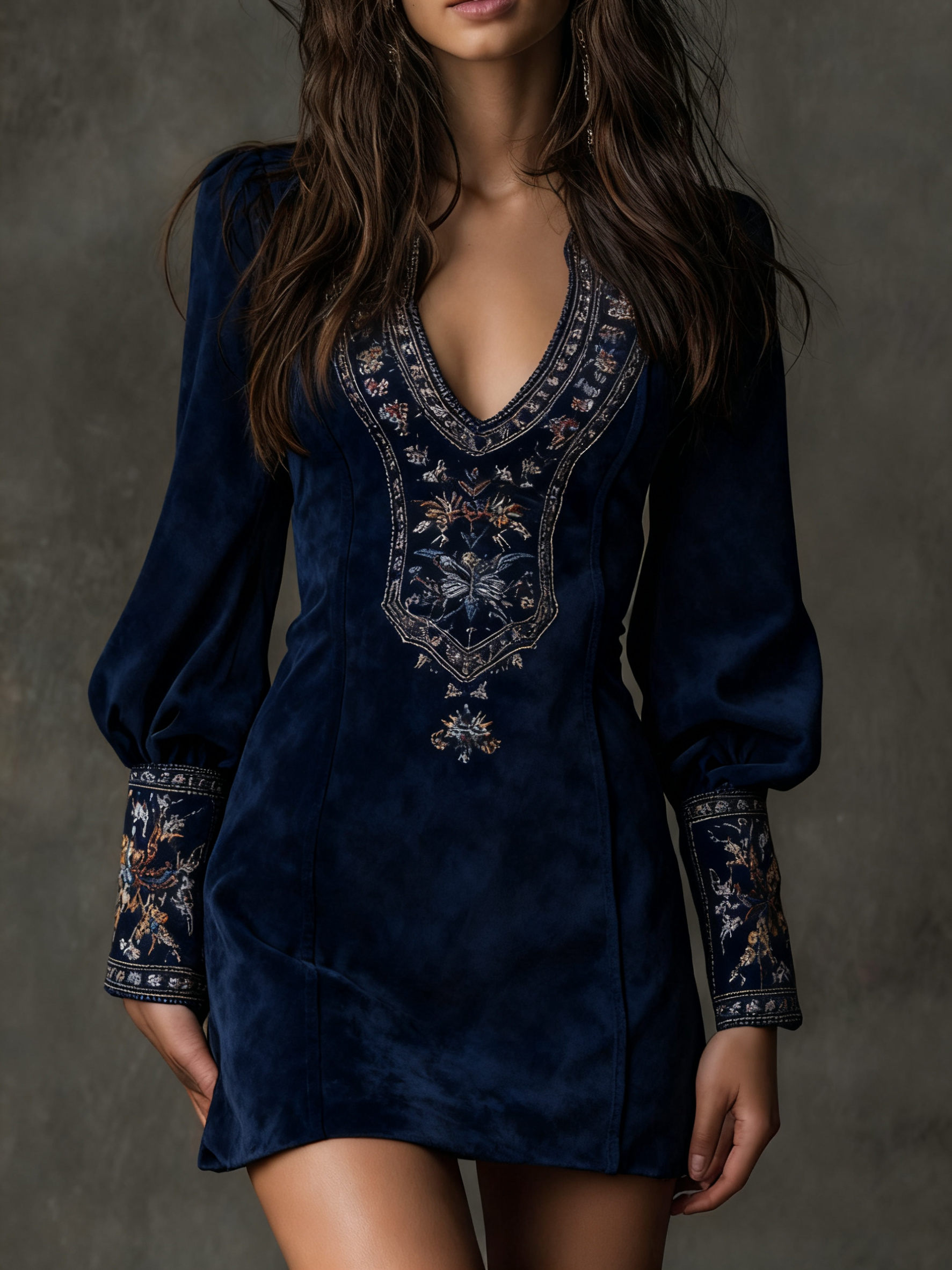 Short Length Dress with Semi-Effect